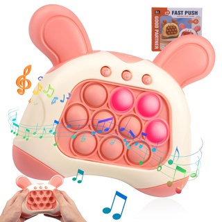 Towwoo Quick Push Spiel v2.0, [Upgraded 80 Level] Pop It Fidget Elektronisches Sensorspiel Silikon Spielzeug für Jungen Mädchen, Einzigartige Puzzle Pop Bubble Game Geschenk für Kinder und Erwachsene