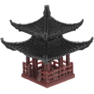Cabilock Aquarium Deko Japanischer Pavillon Miniaturstatue Asiatische Gartendekoration Bonsai Pavillon Ornament FüR Zen Garten Und Teich Dekor