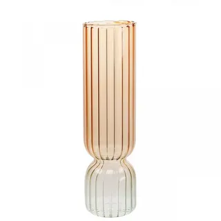 Florists Products Tischvase Glasvase Braun Klar Deko Mini Retro Vintage Vase Ø5cm H18cm braun