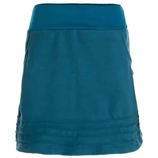 Vishes Minirock Thermorock warmer Damen Winterrock kurz Minirock aus ECO-Fleece Hippie, Retro, Goa Style blau 42-44