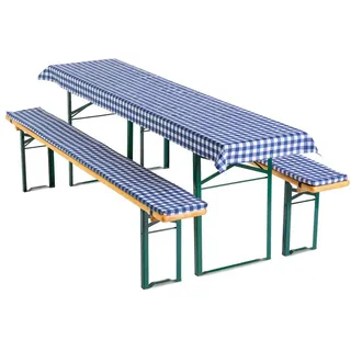 Gräfenstayn Bankauflage Biertischauflagen Sitzpolsterung Bierzeltgarnitur blau 50 cm