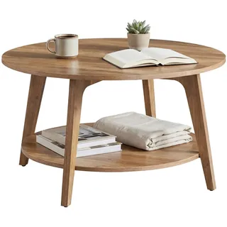 VASAGLE Couchtisch Weiß MDF 80 x 45 cm