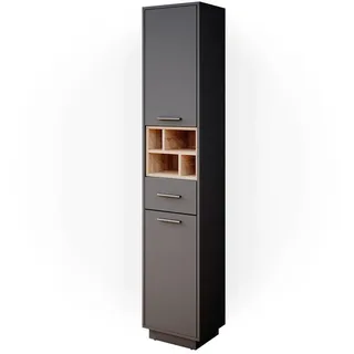 Vicco Beatrice Hochschrank 38 x 190 cm Anthrazit Holzwerkstoff