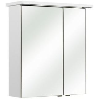 PELIPAL Spiegelschrank GERD, B 60 cm, Weiß Hochglanz, mit LED-Beleuchtung weiß