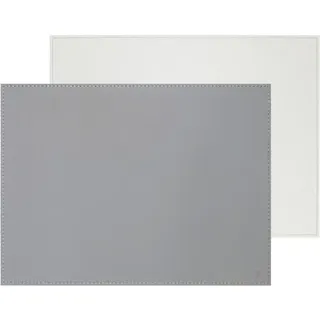 Freeform Duo Platzset rechteckig, grau/weiß