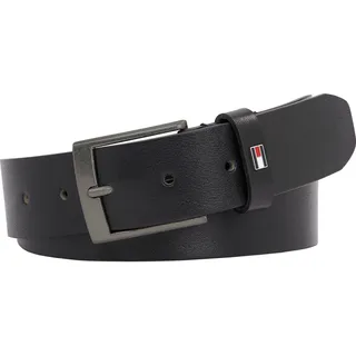 Ledergürtel TOMMY HILFIGER "Adan New Leather 3,5cm" Gr. 115, schwarz (black) Damen Gürtel Accessoires mit Logoprägung