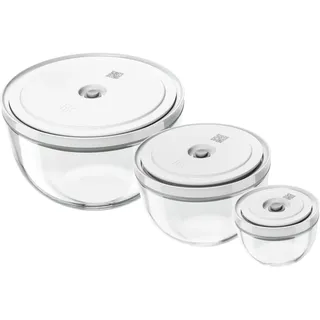 Zwilling Vakuumschüssel Set transparent 12 cm, 18 cm, 24 cm 6-tlg.