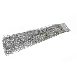 Inge-glas Lametta Silberglanz Glatt 50cm - Baumschmuck Weihnachten Weihnachtsbaum Silber Glänzend