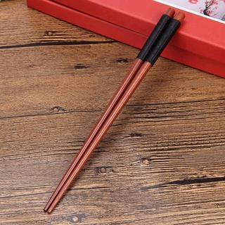 FeiliandaJJ 1 Paar Essstäbchen Japanischer Stil Holz Handgefertigt Chopsticks Sushi Nudel Stäbchen Kinder Baby Geschenk für Weihnachten Neujahr Valentinstag (Schwarz)