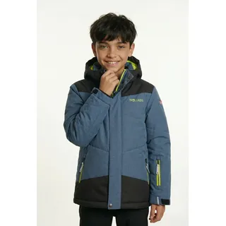 TROLLKIDS KIDS NOREFJELL JACKET Mystic Blau/Glow Grün 140