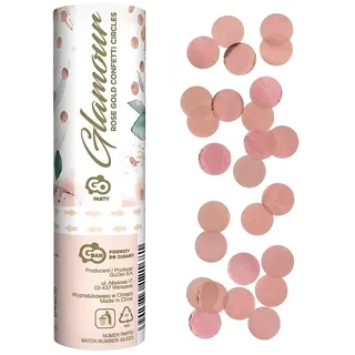 Partykanone Partypopper Streamer Konfetti Bombe Kanone für Hochzeit Geburtstag Party Gastgeschenk Gender Reveal Boy Girl He She Junge Mädchen Babyparty Baby Shower (4 x 15 cm rosegold)