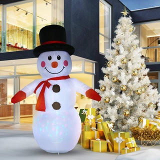 Schneemann aufblasbar mit Beleuchtung 120cm Weihnachtsfiguren aussen innen Weihnachtsdeko
