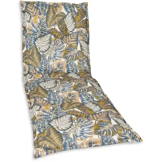Liegenauflage, Kupfer, Schwarz, Lila, Creme, Braun, Textil, Blätter, Füllung: Vlies, Schaumstoff, 63x9x190 cm, Made in Germany, hochwertige Qualität, Outdoor-Kissen, Liegenauflagen
