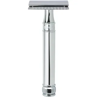Edwin Jagger DE89 Double Edge Umweltfreundliches und wiederverwendbares Sicherheitsrasiermesser für Männer und Frauen für Rasiercreme oder Seife Passend für alle DE-Rasierklingen (Chrom)