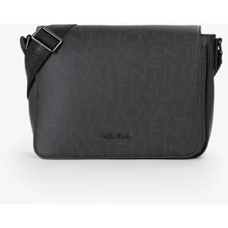 Umhängetasche VALENTINO BAGS "KING RE", Herren, Gr. B/H/T: 29cm x 23cm x 9cm, grau (schwarz), Lederimitat, Taschen Umhängetasche, Herren, Schultertasche mit Valentino-Logoschmuckelement