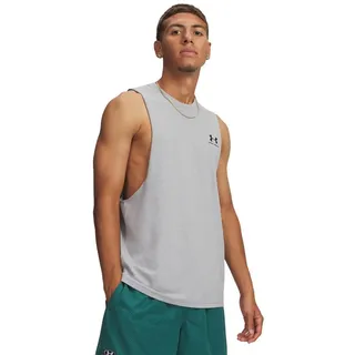 Under Armour Left Chest Cut Off ärmelloses T-shirt - Gray - L