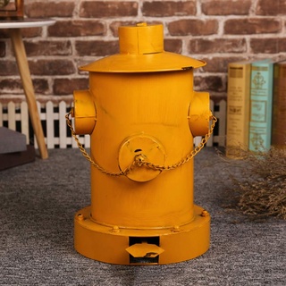 Mülleimer Retro Industriestil, Schmiedeeisen Feuerwehr Hydrant Form Fuß, kreative und personalisierte Aufbewahrungseimer, verwendet in Küche, Bad