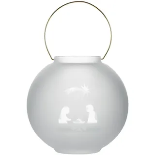Räder Glaswindlicht Krippe, gefrostetem Glas