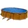 oval 500 x 300 x 132 cm Holzdekor