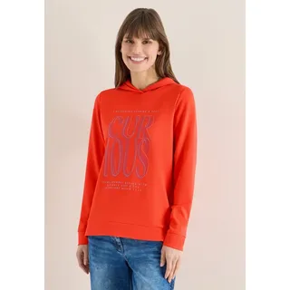 Cecil Hoodie Shirt mit Print Orange L