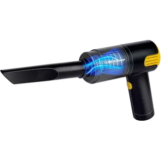 Philips Dunlop Auto Staubsauger 12V Feuerzeuganschluss - Nass und Trocken - Fugen- und Bürstendüse - 3 Meter Kabel - Schwarz/Gelb