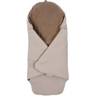 ULLENBOOM Baby Einschlagdecke Waffelpiqué Braun 2.5 TOG
