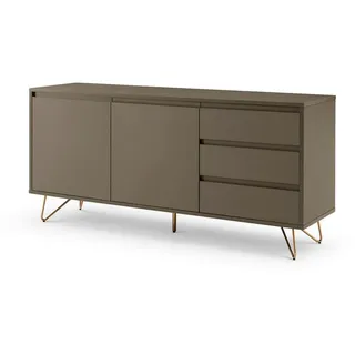 SalesFever Sideboard 150 x 70 x 40 cm Grau/Gold