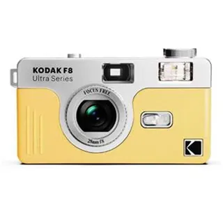 Kodak 35mm Kamera F8 light yellow, analoge Kleinbildkamera