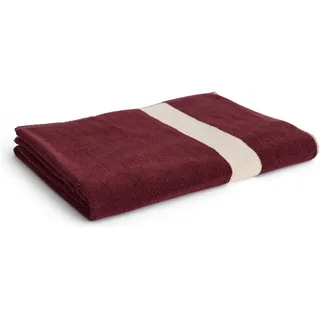 HAY Stripe Badetuch 100 x 150 cm Burgund