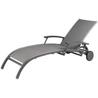 BEST Freizeitmöbel Larino Rollliege 202 x 72 x 47 cm anthrazit/matt