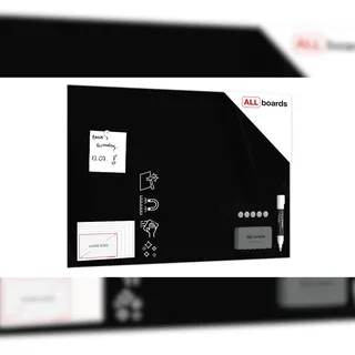 ALLboards Glasboard 60 x 40 cm Schwarz