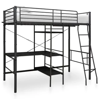 vidaXL Etagenbett 90 x 200 cm Schwarz