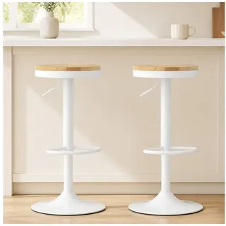 Homcom Barhocker 38,5 x 38,5 x 80 cm Weiß