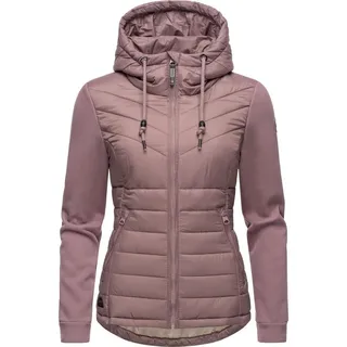 Ragwear Outdoorjacke Sandrra Steppjacke aus modernem Materialmix mit Kapuze lila XXL (44)