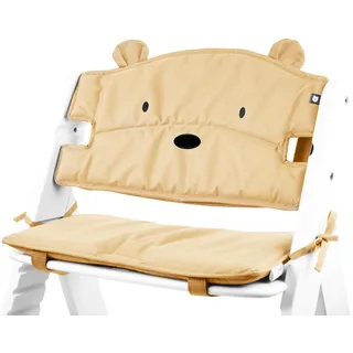 Tinydo® Hochstuhl Sitzkissen für Hauck Alpha - ergonomisches Memory-Schaum Kissen zur Rückenentlastung, Sitzpolster extra dick - Sitzverkleinerer Auflage ohne Verrutschen (Bär/Beige)