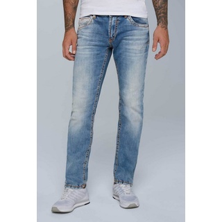 CAMP DAVID Regular-fit-Jeans mit breiten Nähten blau