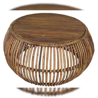 SIT Möbel Couchtisch | L 80 x B 80 x H 40 cm | natur | 05329-04 | Serie RATTAN