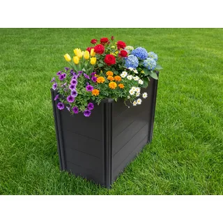 Konifera Hochbeet Kunststoff 88,6 x 50 x 77,4 cm Schwarz