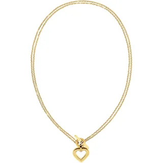 Tommy Hilfiger Kette mit Anhänger TOGGLE HEART blau/gold/rot/weiß Edelstahl