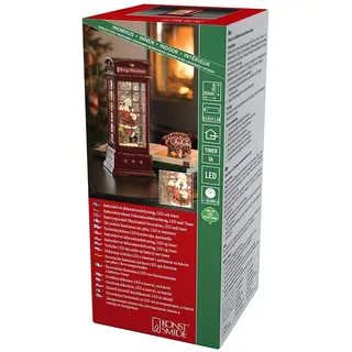 Konstsmide Telefonzelle mit Weihnachtsmann rot