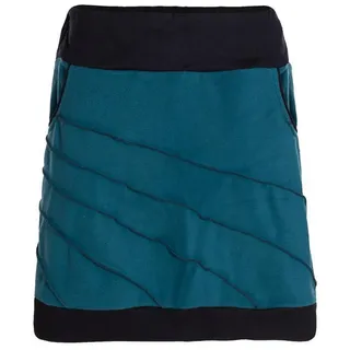 Vishes Minirock Thermorock warmer Damen Winterrock kurz Minirock aus ECO-Fleece Hippie, Goa, Retro Style blau 38