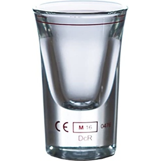TableRoc 700471 Junior Schnapsglas, Shotglas, Stamper, 30 ml, mit Rotring bei 2cl, Glas, transparent, 12 Stück