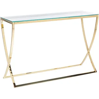 Beliani Ringgold Konsolentisch 120 x 40 x 80 cm Gold
