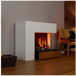 GLOW FIRE Elektrokamin Planck Wasserdampf Kamin, Standkamin, Elektrischer Kamin, Wasserdampfkamin mit 3D Feuer und Knisterfunktion