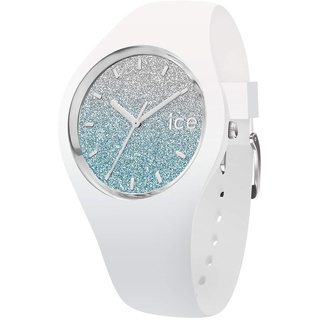 Ice-Watch - ICE lo White blue - Weiße Damenuhr mit Silikonarmband - 013429 (Medium)