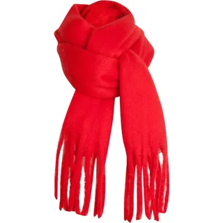 Stafeny Dicker Winter Schal Damen - Klassischer Gestrickter Deckenschal aus Hochwertigem Kaschmirimitat, Extralanger Kuscheliger Winterschal als für Frauen (Rot)