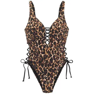 Bruno Banani Badeanzug Damen Braun 38 Cup A/B