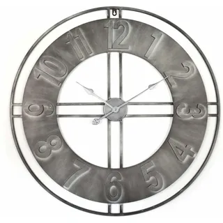 wall-art Wanduhr XL Industrial 50,0 cm Ø 50 cm silber