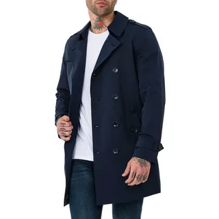 RedBridge Trenchcoat Red Bridge Herren Mantel Trenchcoat Jacke Navyblau M blau M