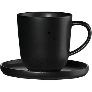 ASA SELECTION Espressotasse mit Untertasse  Kuro , schwarz , Porzellan , Maße (cm): H: 6  Ø: 6